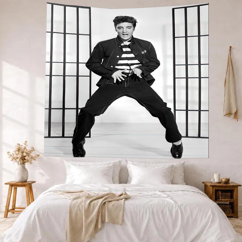 Elvis Wall Decor Tapestry Art For Pet Memorial Birthdaywedding Party Backdrop Family Gift