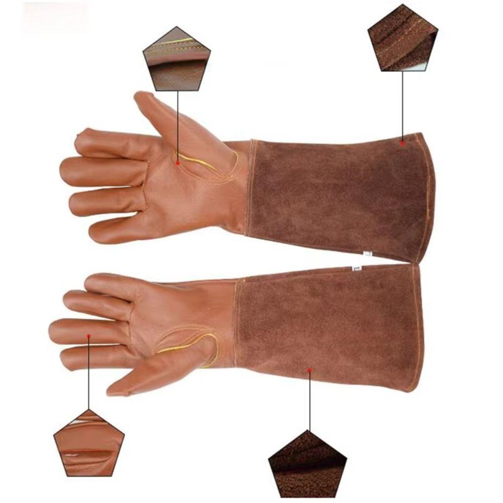 Langärmelige Gartenhandschuhe Kaffee Outdoor-Arbeitshandschuhe Winter-Thermohandschuhe Arbeiter