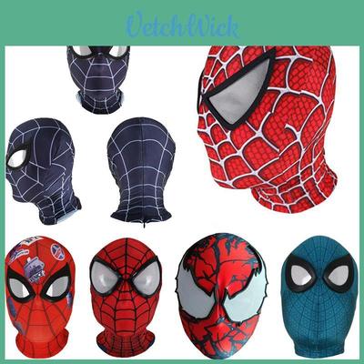 Máscara Elástica Spiderman Miles Morales Cobre-Cabeça Fantasia Para Entusiastas de Cosplay Adultos