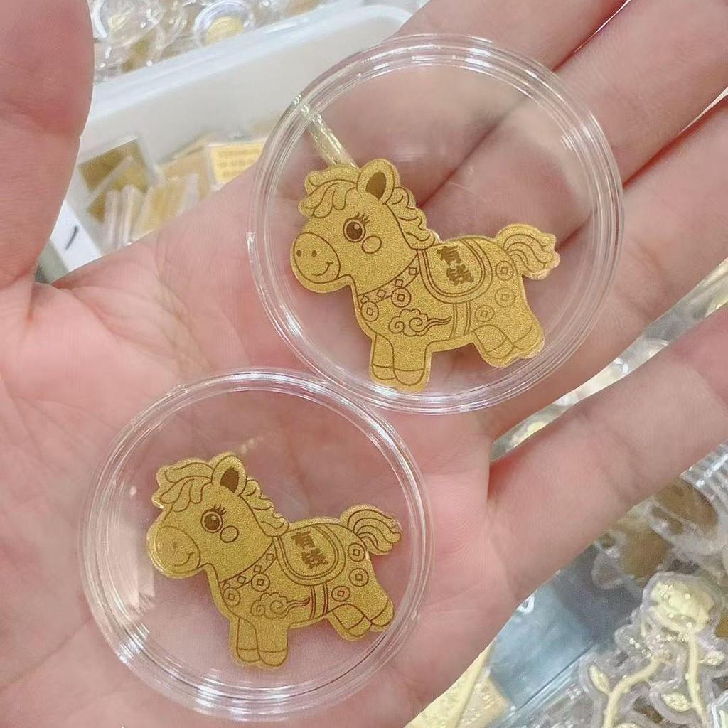 999 Pure Gold Wealth Boost Mobile Sticker 2mg - Creative Souvenir Gift for Good Fortune