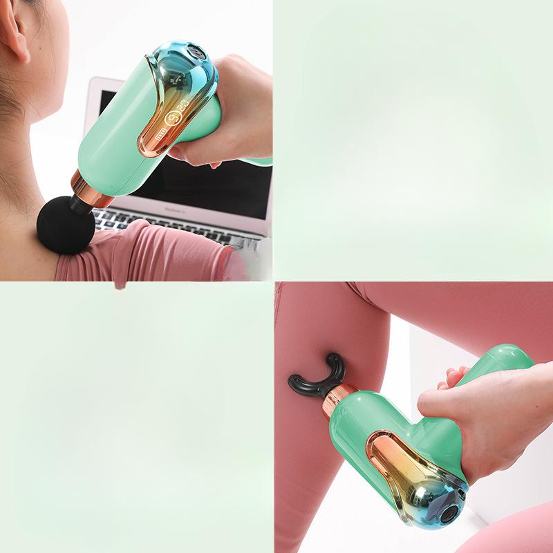 LCD Intelligent Frequency Control Fascia Gun Mini Portable Usb Whole Body Massager Electric Neck Membrane Instrument