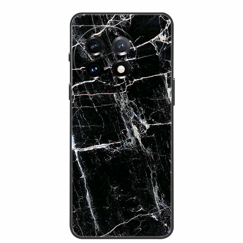 For One Plus 11 Case Marbled Granite Stone Texture Phone Cases for Oneplus 11R Shockproof Soft Cover on for Oneplus11 5G Silicon