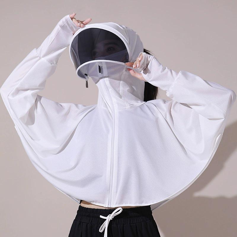 Summer Sun-protective Women's Clothing Breathable Smock Ice Silk Thin UV Protection Ladies Cloak & Cape for Women