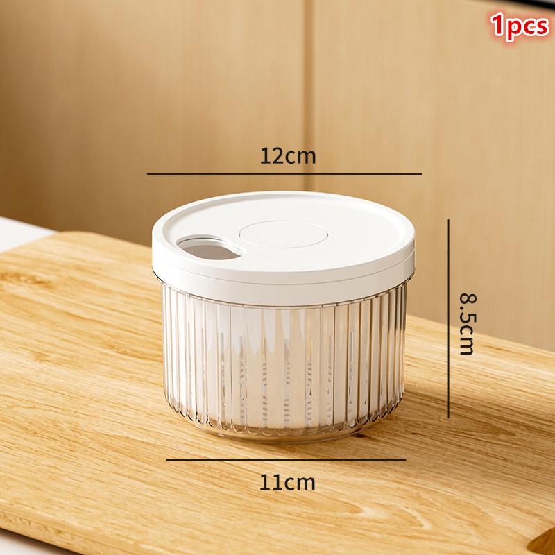 

Герметичный контейнер для хранения свежести Кухонный контейнер для хранения в холодильнике Пластиковый контейнер для хранения с дренажем Круглый контейнер для хранения лука, имбиря, чеснока 2