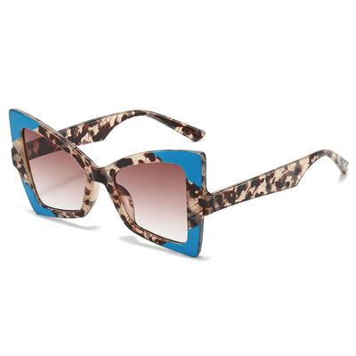 Retro Leopard Print Cat Eye Sunglasses Women Y2K Punk Style UV400 Protection Gradient Lens