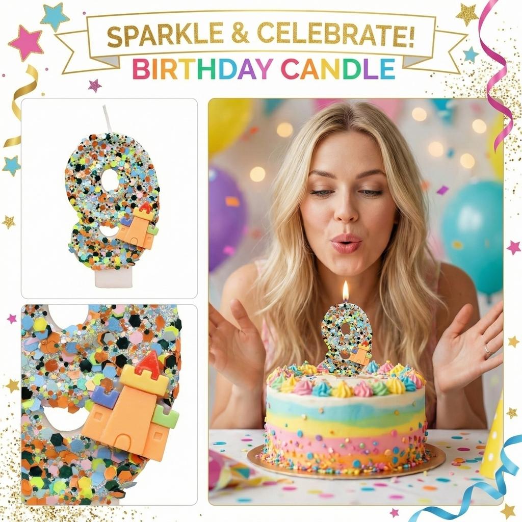 Fashion Cartoon Creative Birthday Candles Party Digital Candles