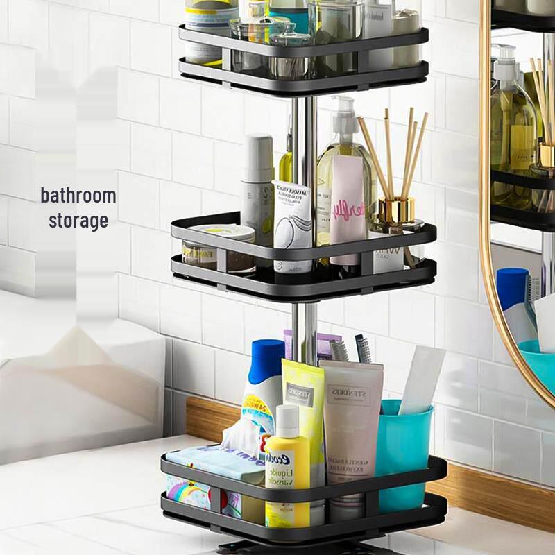 Rotating Kitchen Spice Rack & Multi-layer Storage for Countertop