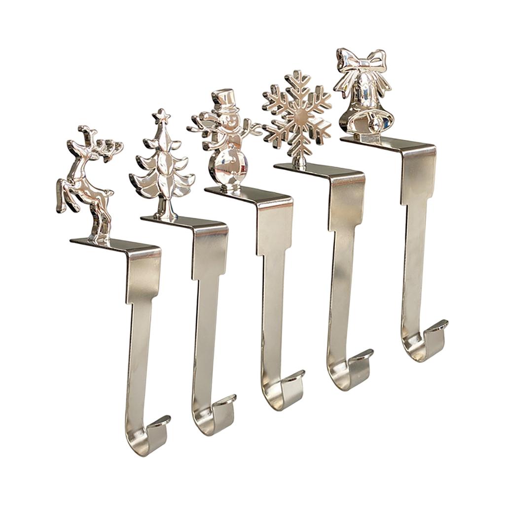 5 PCS Fireplace Hook Christmas Decoration, Christmas Hook, Christmas Atmosphere Home Decoration