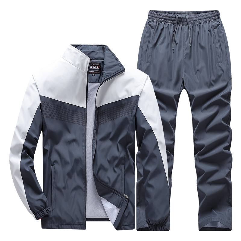 Frühling Herbst Herren Sportswear 2 Stück Sets Sport Anzug Jacke Sweatsuit Männliche Kleidung Trainingsanzug