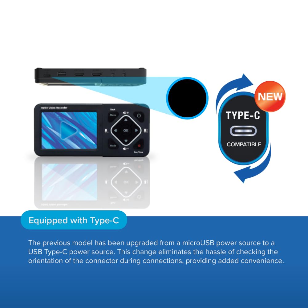 Media Recorder Tech TEC Portable HDMI Media Recorder with Monitor Record Master 3S TMREC-FHD3S