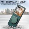 For Motorola Razr 60/Motorola Razr 50 5G Phone Case with Rotating Kickstand Stress Relief Retro Leather Back Cover