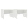 VidaXL 2 Pcs Bedside Tables White 40 X 30 X 30 Cm Particleboard