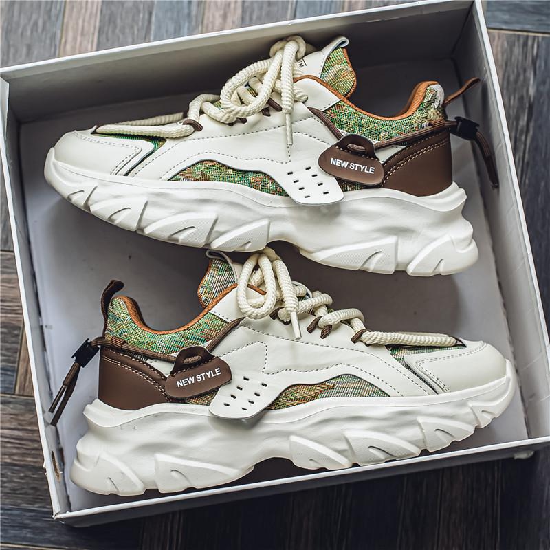 

Чоловіче взуття 2024 нове універсальне спортивне трендове платформа дозвілля для пересування осінь молодіжне вибухове нішеве татове взуття 44 хакі