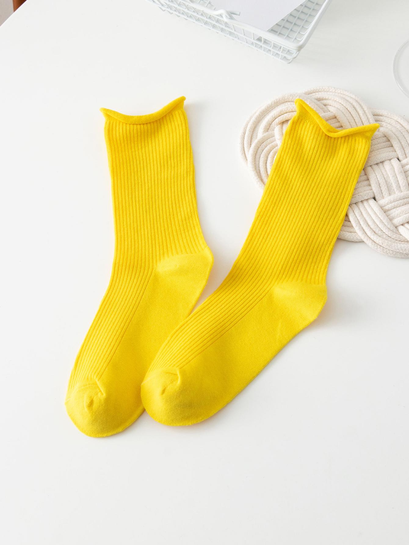 Quentin Wholesale Colorful Socks Custom logo Slouch Socks for Women With Grip logo High Quality New Fashion Plain Crew Socks One Size For All Women