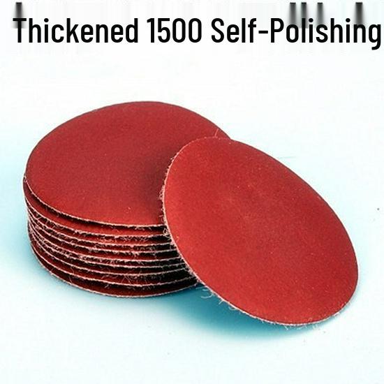 5-Inch Self-Adhesive Flocked Sandpaper Discs for Pneumatic Grinder - Perfect for Sanding, Polishing, and Woodworking Furniture.