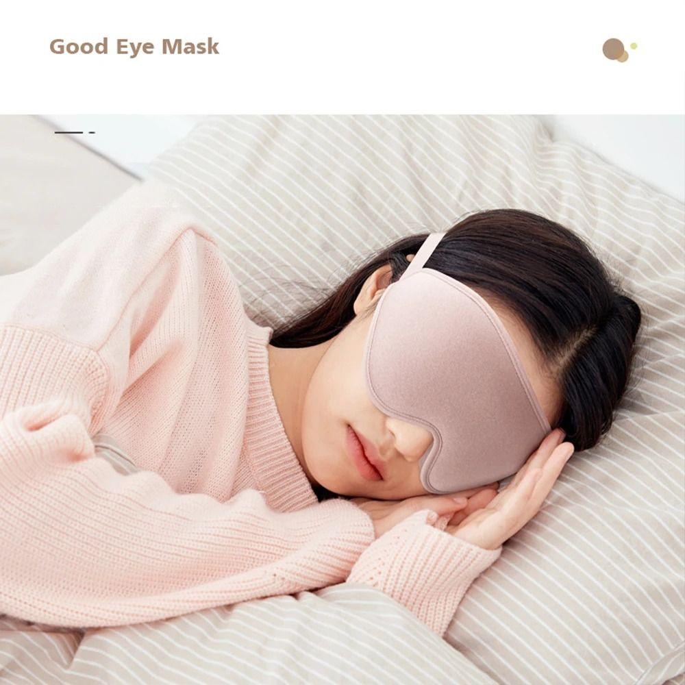 No Pressure Blackout Eye Mask Deep Contoured Eye Cover Ergonomic 3D Sleep Eye Shade Travel Use