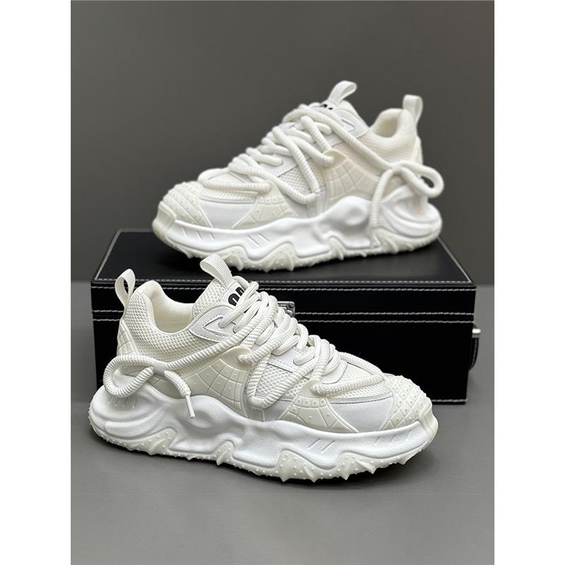 Scarpe casual traspiranti di alta gamma europee per primavera/estate, scarpe platform da papà, scarpe in mesh, cds