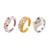 French-style Retro Colorful Butterfly Enamel Ring, a Unique and Stylish Open Ring for Women, Designed To Be Worn On the Index Finger, Exuding a