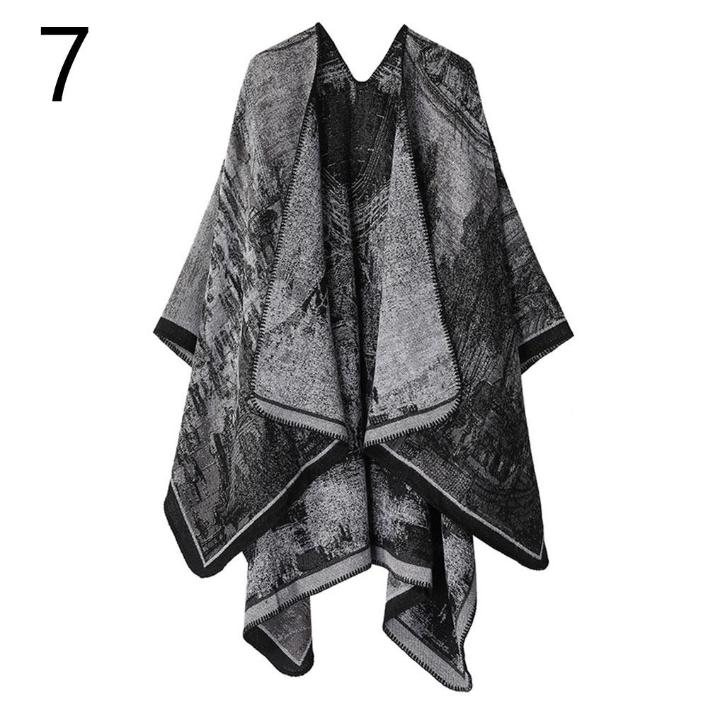 

Thicken Fleece Shawl Vintage Plush Wraps Scarf Womens Cloak Cardigan Wedding Party 7
