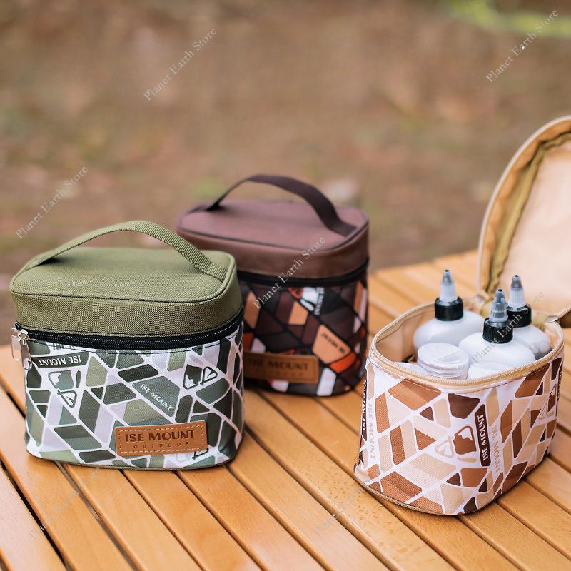 7/9Pcs-Set Camping Seasoning Bottle Set Storage Bag Portable Pepper Spice Storage Jars Set Reusable Picnic Pouch Travel Supplies