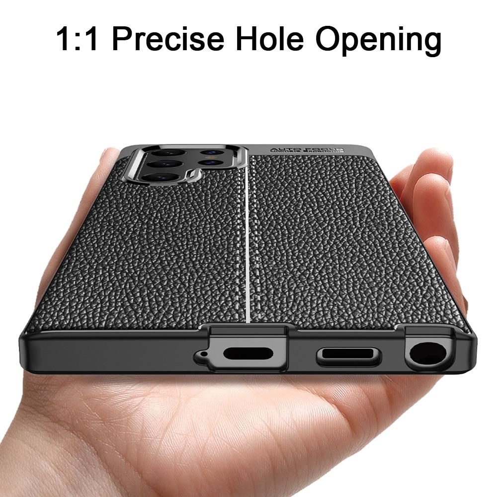 KEYSION Stoßfeste Hülle für Samsung S22 Ultra 5G S22+ Plus S21 FE Lederstruktur Silikon Handyhülle für Galaxy Note 20 Ultra