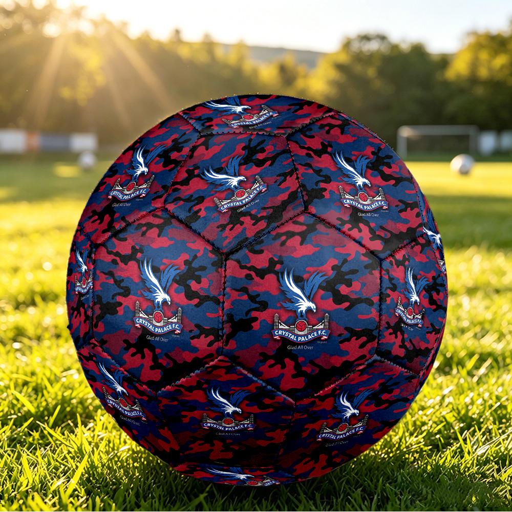 Crystal Palace FootballPrinted Size 5 Soccer Botball, Anti Slip Adult Match Football Souvenir for Football Fans