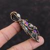 Evil Eye Titanium Druzy Pendant Copper Wire Wrapped Pendant Handmade Pendant Evil Eye Copper Jewelry Gemstone Pendant Wire Wrapped Jewelry