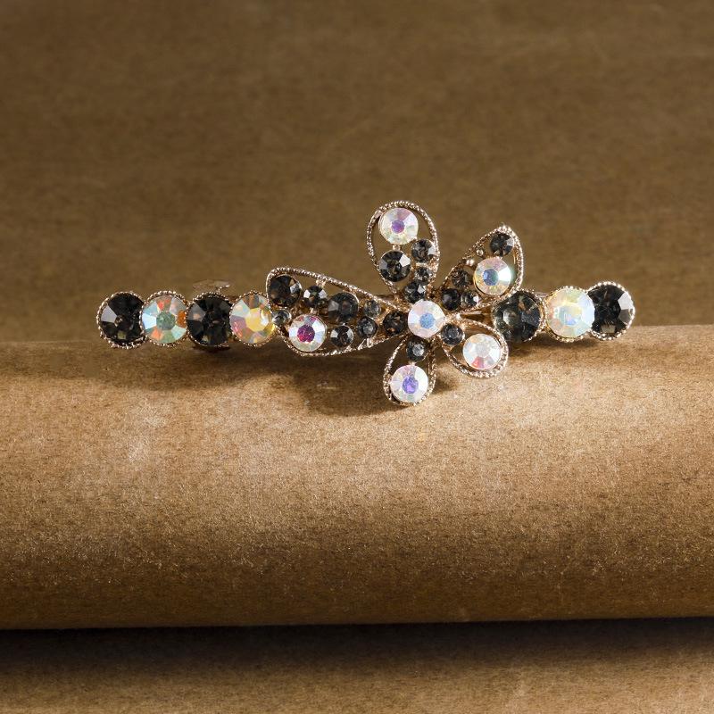 New Rhinestone Bow Hair Clip for Women – Elegant Horizontal Barrette Hair Accessory