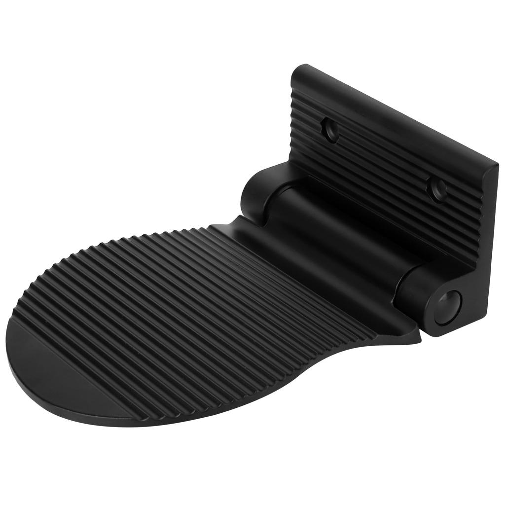 Foot Rest Wall Mount Space Aluminum Non Slip Foot Pedal for Hallway Entryway Bathroom(Black )