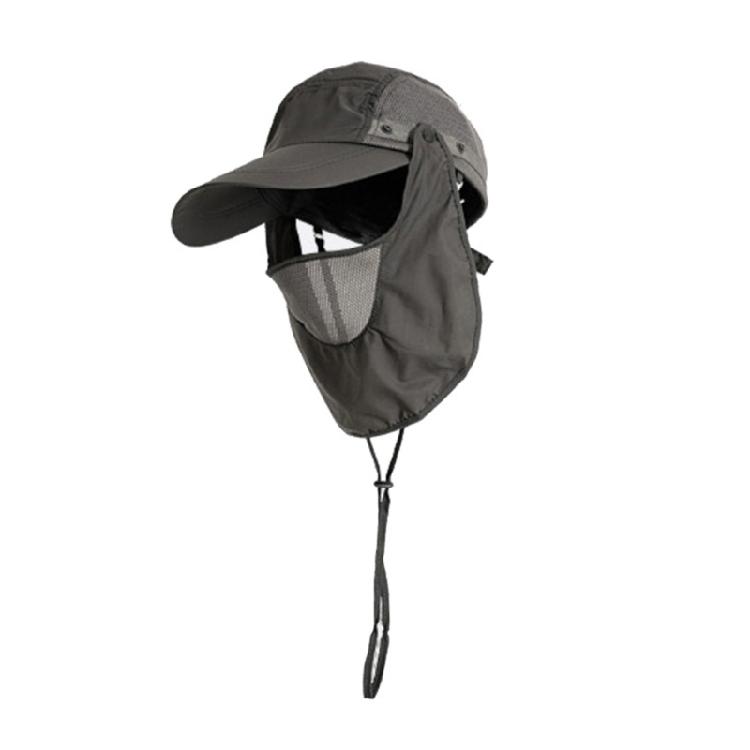 Outdoor Hiking Sun Hat Breathable Adjustable Caps Sun Protections Hat with Detachable Face Cover & Neck Flap Fishing Hat