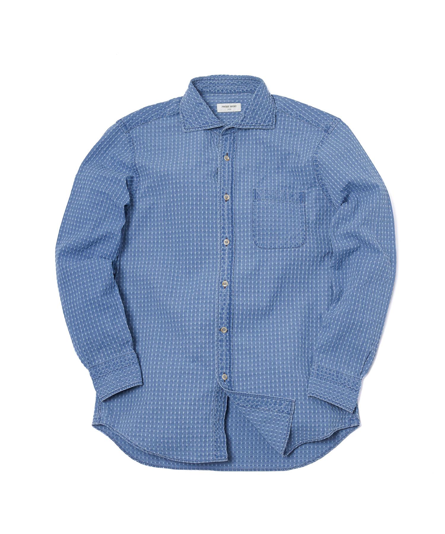 Prod Shirt [Regular] Royal Vintage Bijou Denim Shirt (Sapphire Blue) Sapphire Blue/M(48)