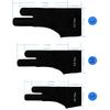 Größe für Stifttabletts und AC08 XP-Pen Handschuhe, L, Zwei-Finger, Schmutzabweisendes Lycra, Beidhändig, Tracers,