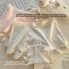 Ladies Spring and Autumn Lace Pure Cotton 10A Antibacterial Extended Crotch 2 In 1 Flat Angle Safety Briefs