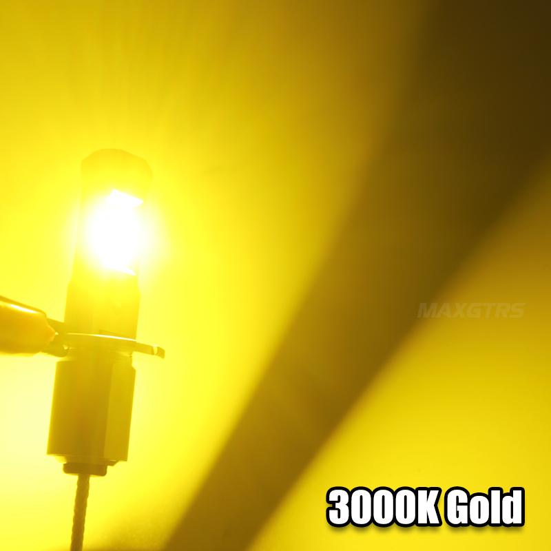 

MAXGTRS 2pcs H3 Super Led 80w Car Light Source DC 12V-24V 6500K/3000K White Fog Headlight H3 золотой