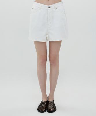 CLOVE [25Ss Clove] Basic Denim Shorts (White)