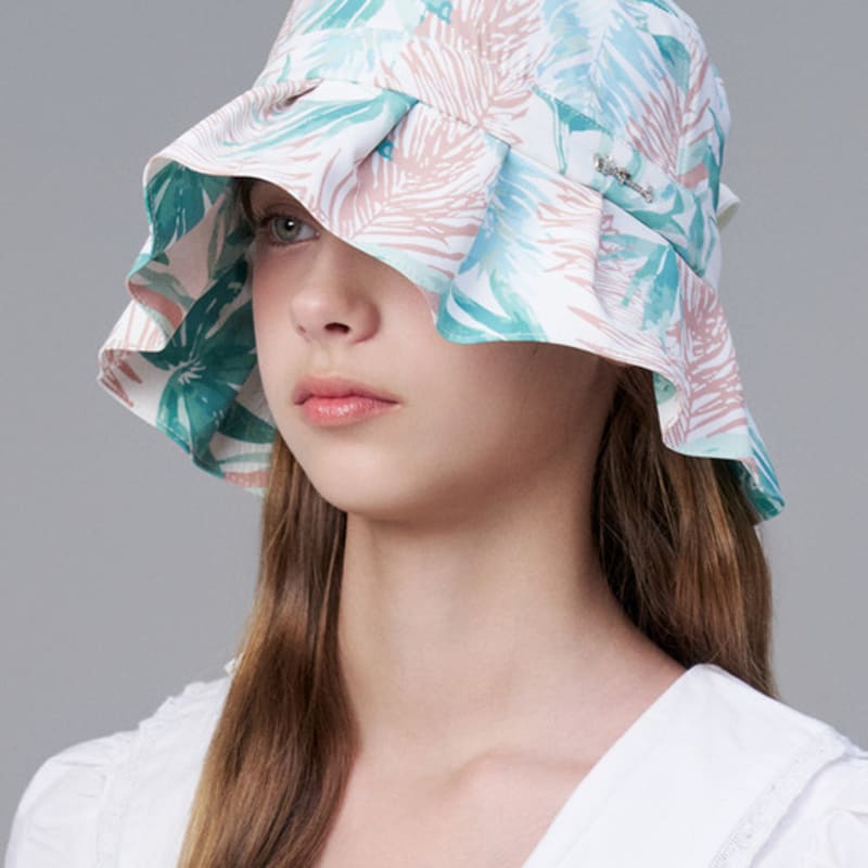 WHITE SANDS Cool Tropical Shirring Bucket Hat Colmar (4 colors)