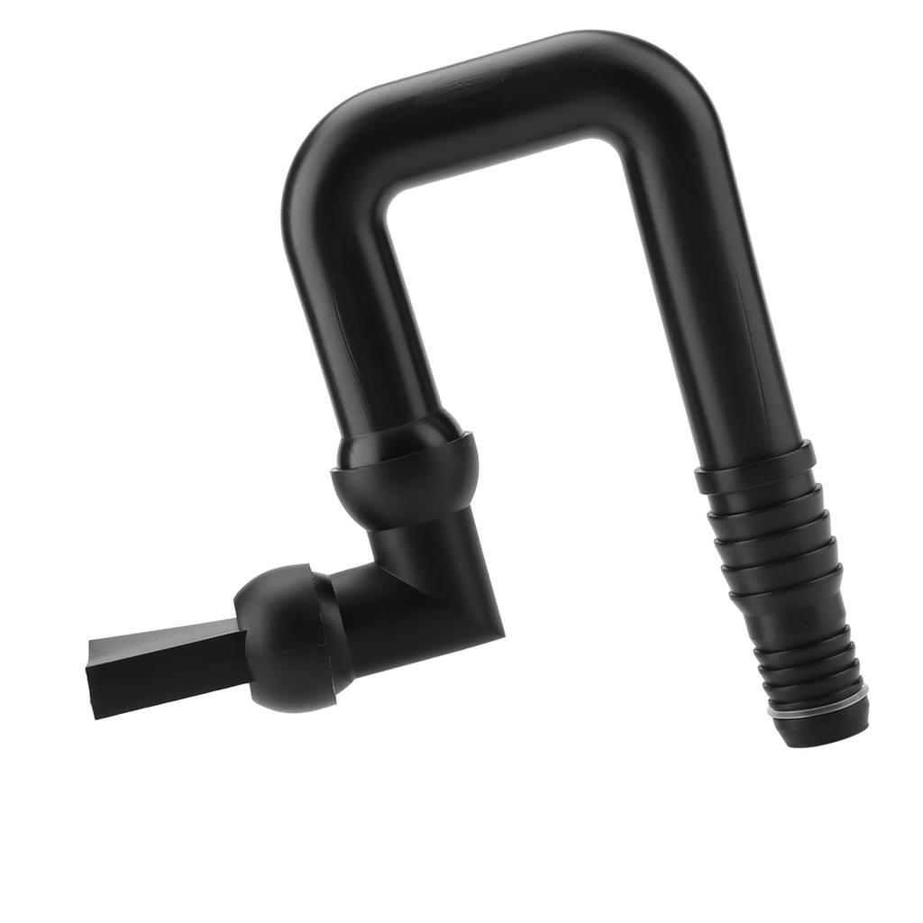 Aquarium U shaped Water Outlet Flexible Free Rotate Nozzle Black for Fish Tank