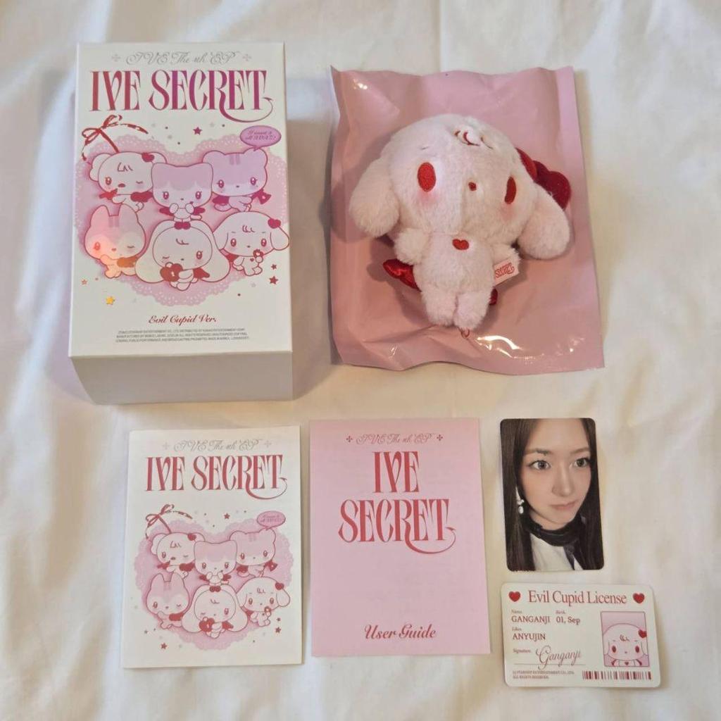 [USED] IVE Yujin Plush Toy SECRET EVIL CUPID Trading Card