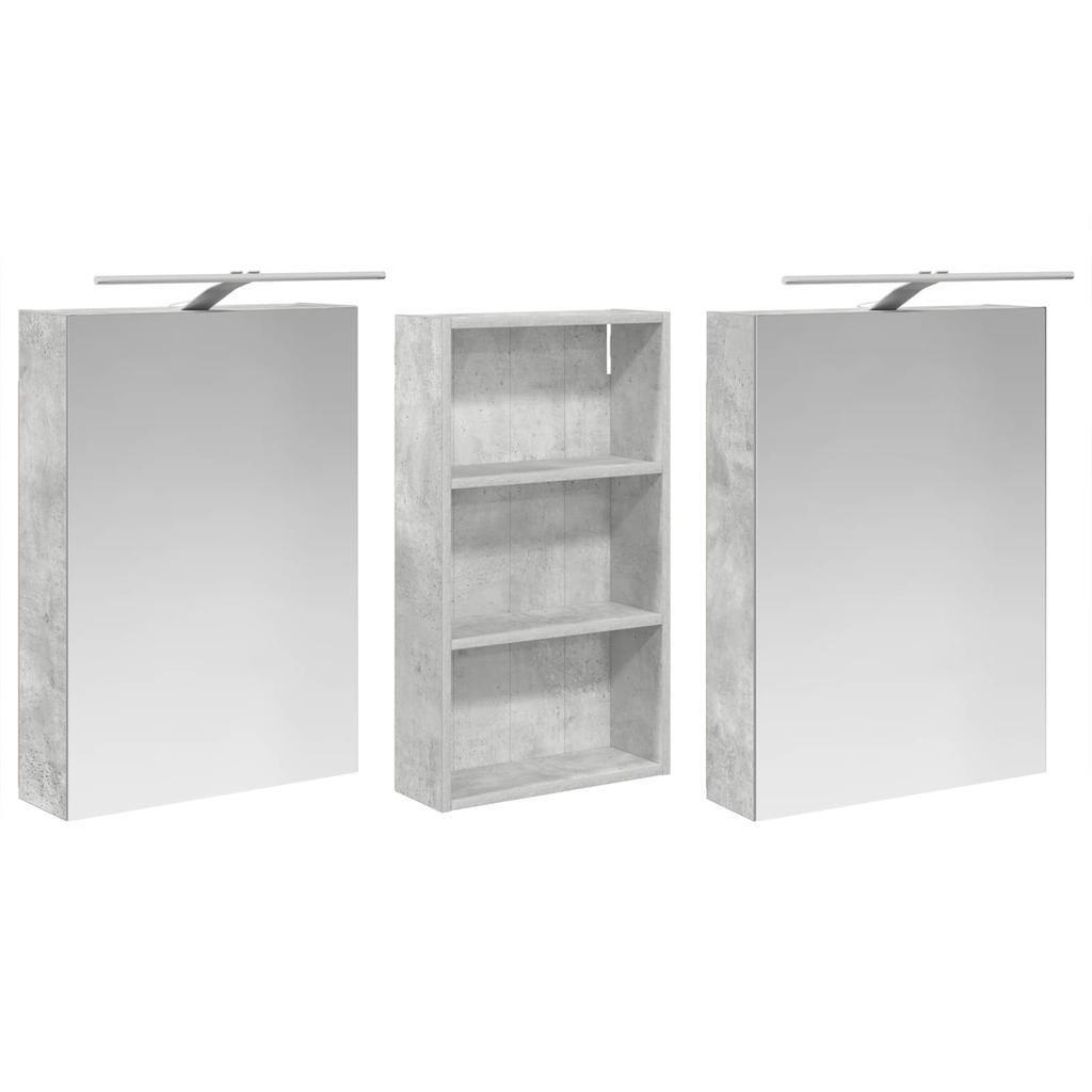 Bathroom Cabinet Set 3 Pcs 140 X 14.5 X 70 Cm Particleboard
