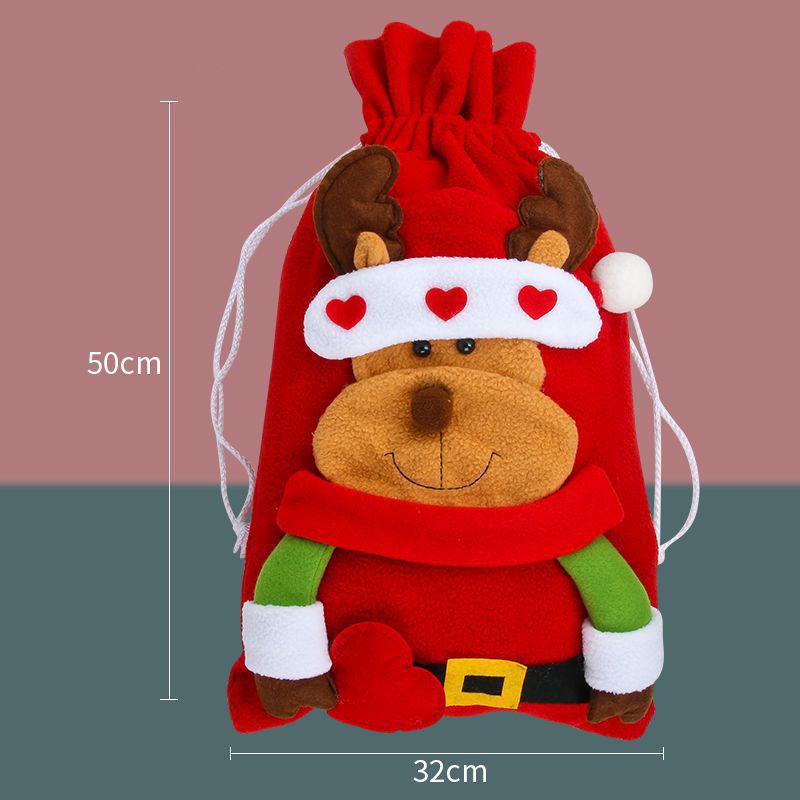 Velká vánoční dárková taška Vánoční dekorace Štědrý den Santa Claus Sněhulák Cukroví Dárky pro děti