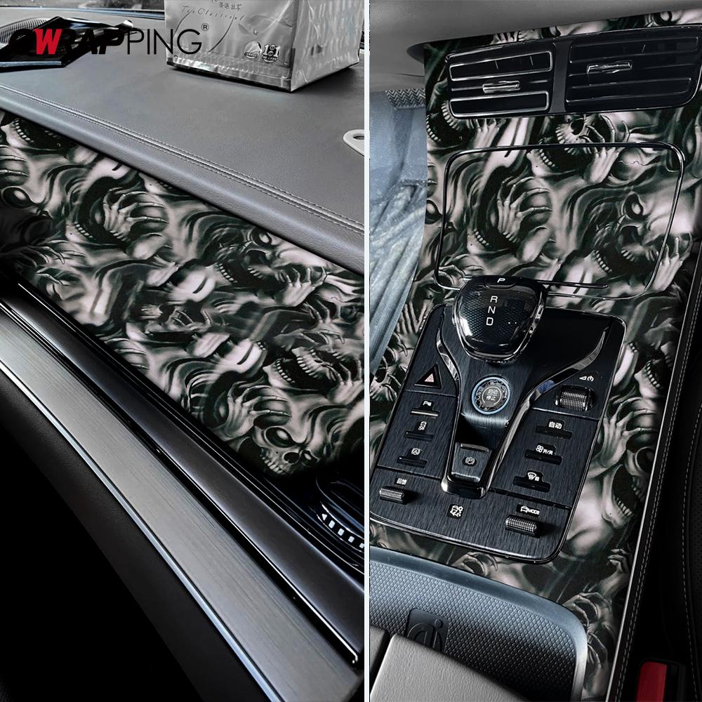 Car Sticker Skull Cartoon Printed Adhesive Vinyl for Car Body Film Camo Motorcycle Modification Films Wrap Vinyl Car Accessories