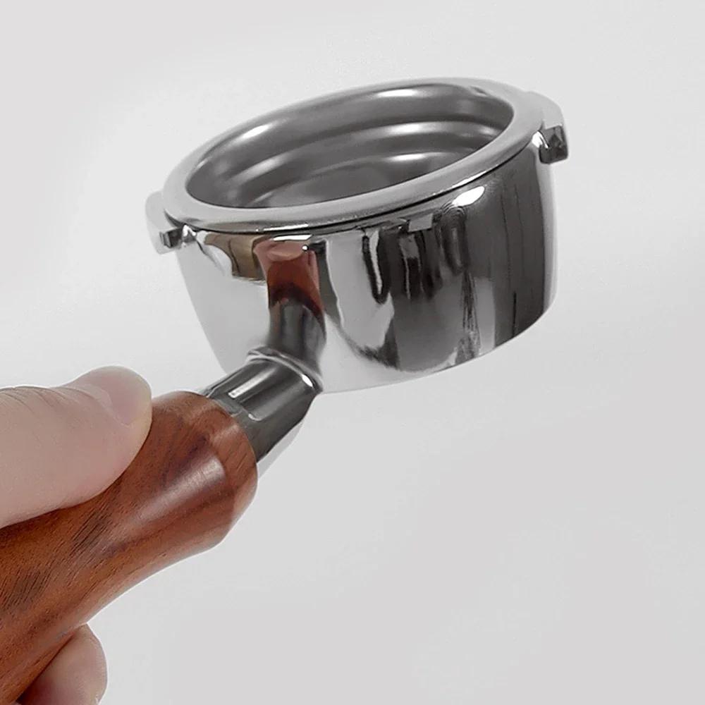 Filtro da 58 mm per Macchina da Caffè GAGGIA Portafiltro Senza Fondo per Caffè Espresso Casalingo Manico in Legno Massello Strumento Universale da Barista