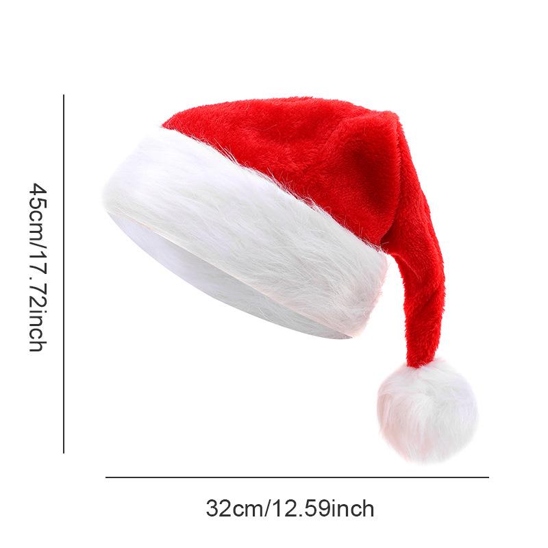 Festive Plush Christmas Hat for Adults & Kids - Perfect for Holiday Parties & Decorations