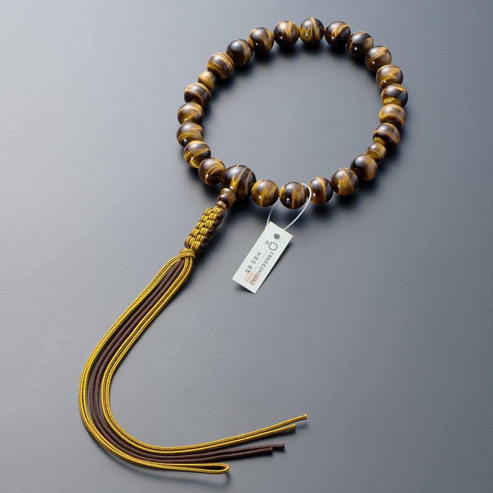 Buddhist Altar Shop Takita Shoten Prayer Beads Jodo Shinshu Authentic Prayer Beads Tiger Eye Stone 22 Beads Pure Silk String Tassel Kyoto Prayer