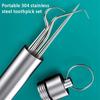 Stainless Steel Toothpick Set Reusable Toothpicks Tooth Flossing Tartar Removal Tool Portable Teeth Cleaner for Tooth Oral Clean