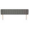VidaXL Tête de lit avec oreilles Gris foncé 163x16x78-88 cm Tissu3119209