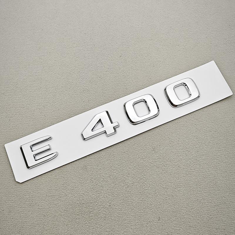 3D ABS Black Chrome Car Letters Logo E200 E220 E300 E320 E400 Emblem Rear Trunk Badge Decals For Mercedes Benz W213 W212 W211