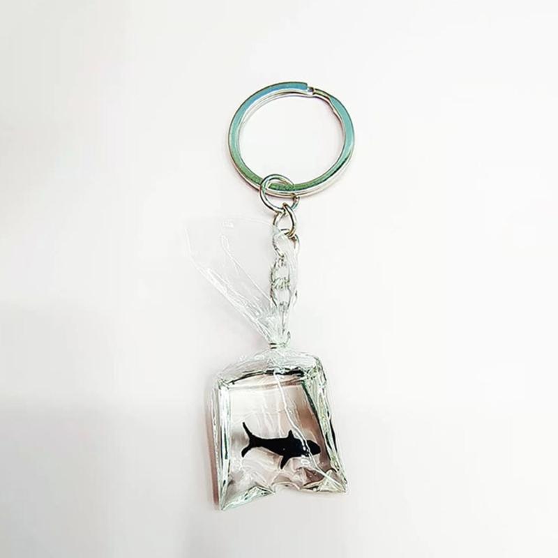Collier Créatif Poisson Rouge Carpe Poisson Sac d'Eau Transparent Pendentif Poisson Colliers Chaîne de Clavicule Porte-Bonheur Japonais Collier