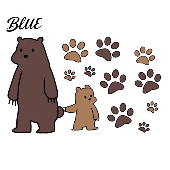 Cute Bear Wall Stickers for Bedroom Kids Room PVC Waterproof Cartoon Animal Decorative Interior Decals Removable Art Mural Nursery Living Room Decor