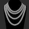 Prong 16mm Cuban Chain Micro Pave Cubic Zircon Mixed Luxury Bling Bling Full Iced Out Charms Hiphop Jewelry